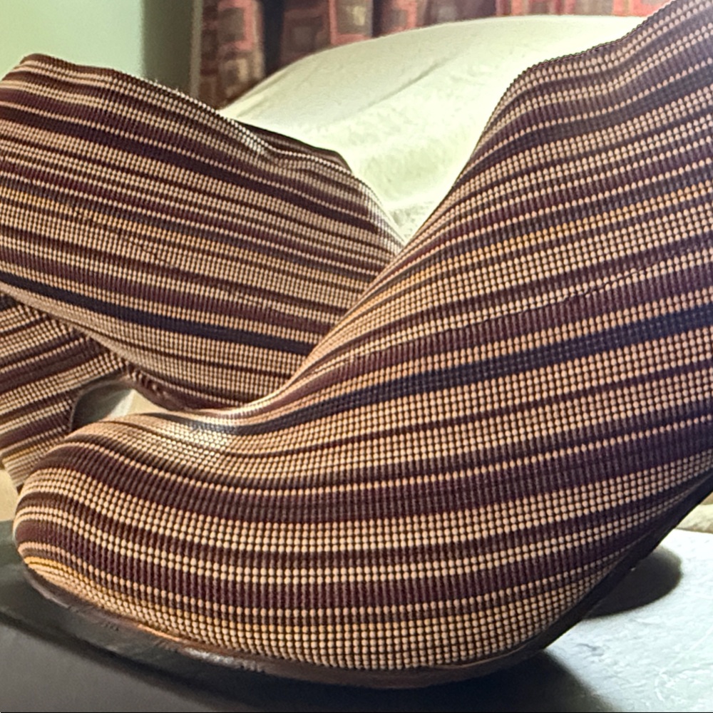 Coconuts by Matisse: Striped Knit Multicolor Striped Ankle Booties